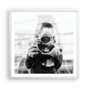 Póster en marco blanco - Creador y creación - 60x60 cm