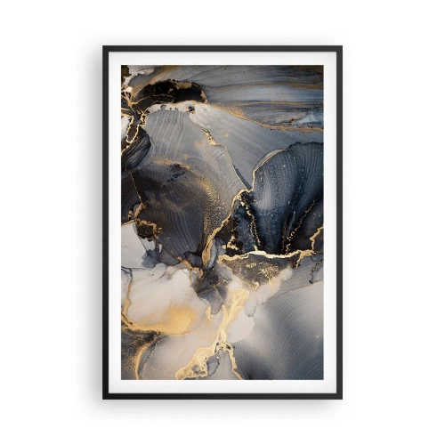 Póster en marco negro - La vida de una piedra - 61x91 cm