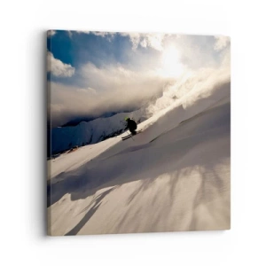 Cuadro sobre lienzo - Impresión de Imagen - Reto de montaña asumido - 30x30 cm