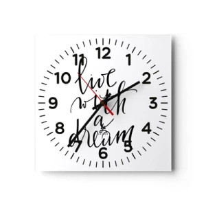 Reloj de pared - Reloj de vidrio - Por supuesto - 30x30 cm