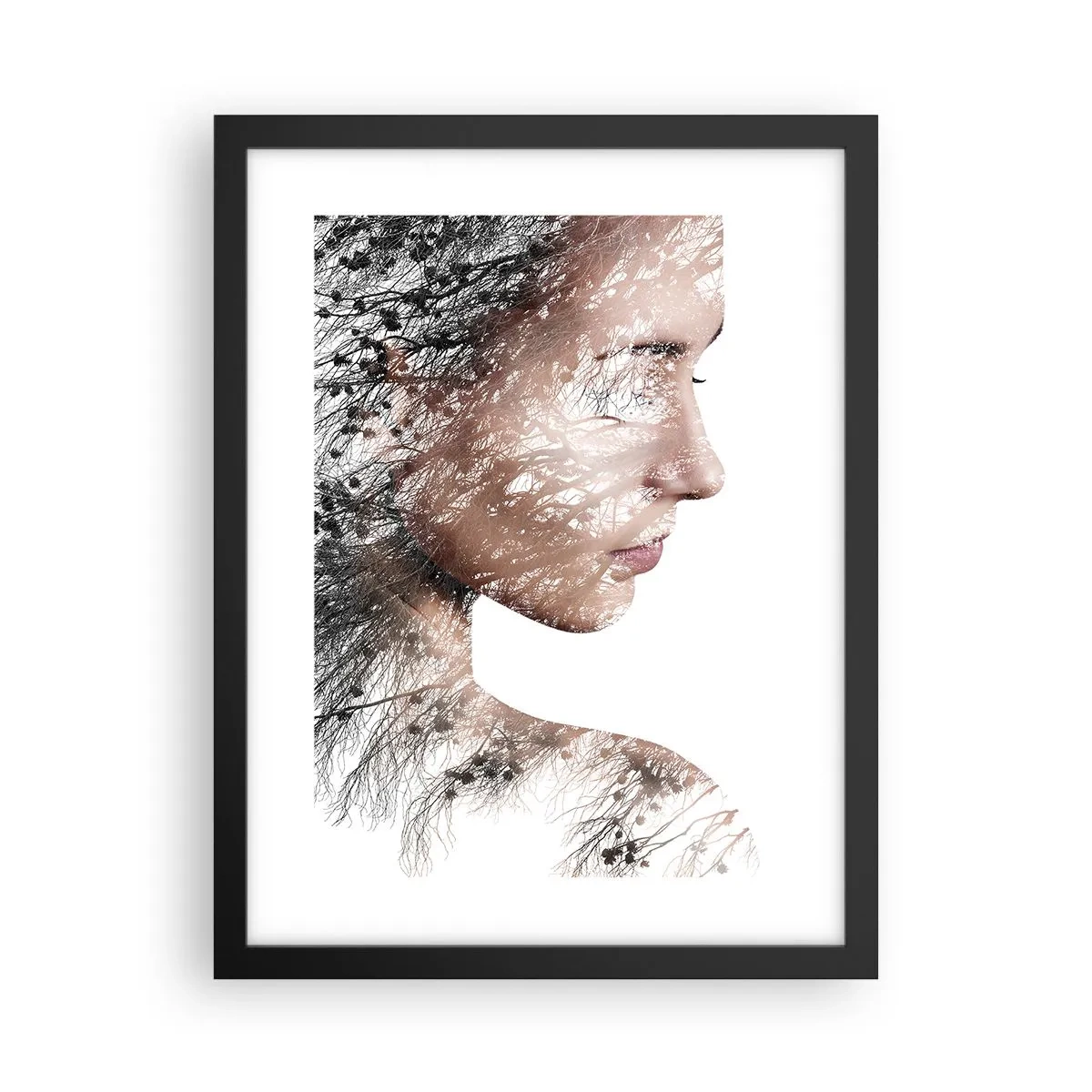 Póster en marco negro - Espíritu del bosque - 30x40 cm