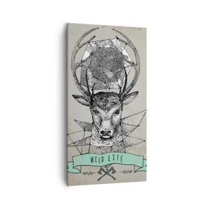 Cuadro sobre lienzo - Impresión de Imagen - Visión de San Huberto - 55x100 cm