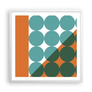 Póster en marco blanco - Hacia arriba y en diagonal - 60x60 cm