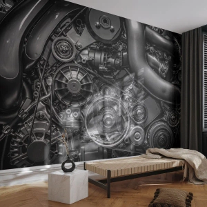 Fotomural Premium Canvas - La poesía de la mecánica - Motor, Mecánico, Metal - 200x140 cm