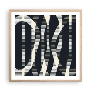 Póster en marco roble claro - Un intento de romper la oscuridad - 60x60 cm