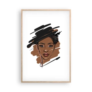 Póster en marco roble claro - Dulce como el chocolate - 61x91 cm