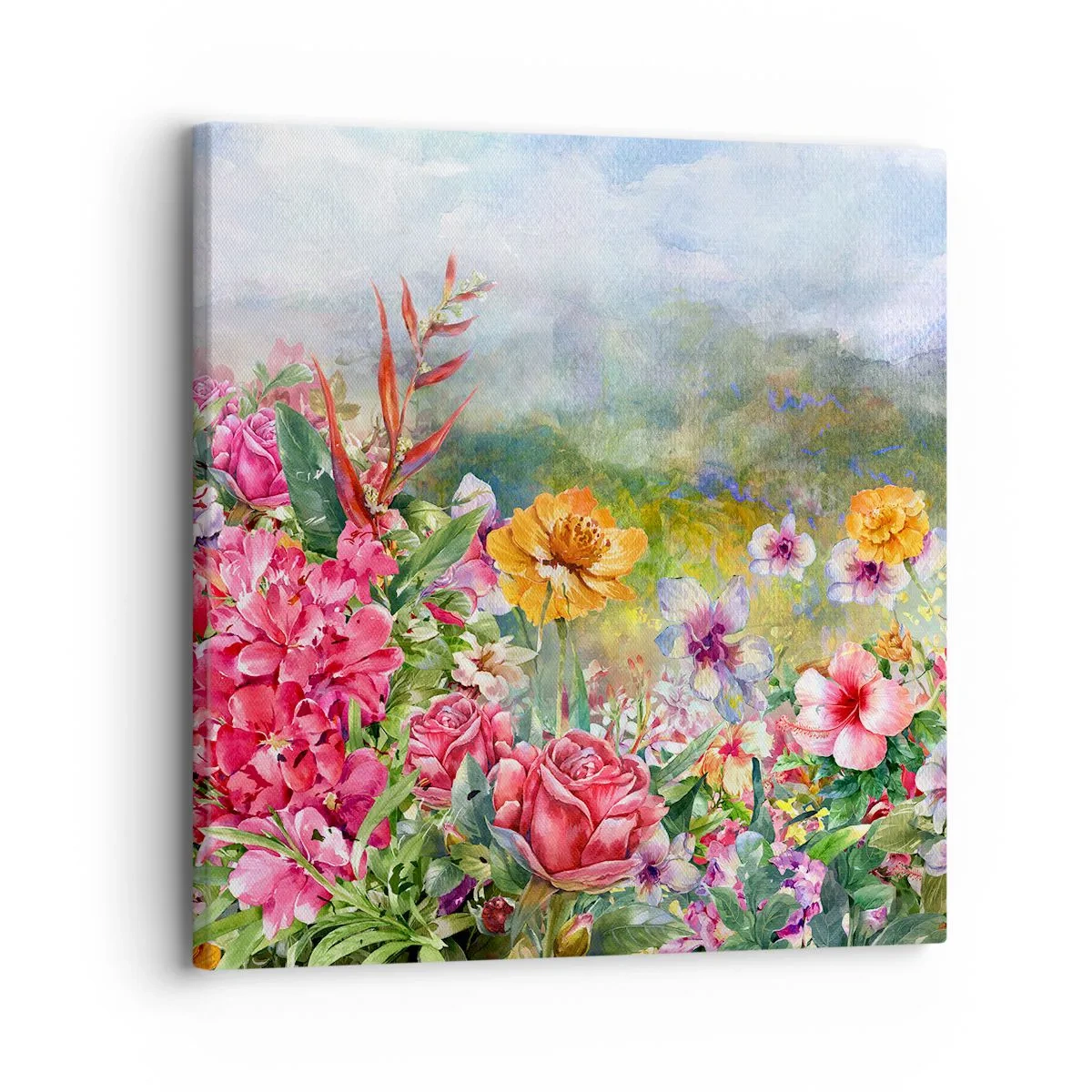 Cuadro sobre lienzo - Impresión de Imagen - Un jardín enloquecido - 30x30 cm