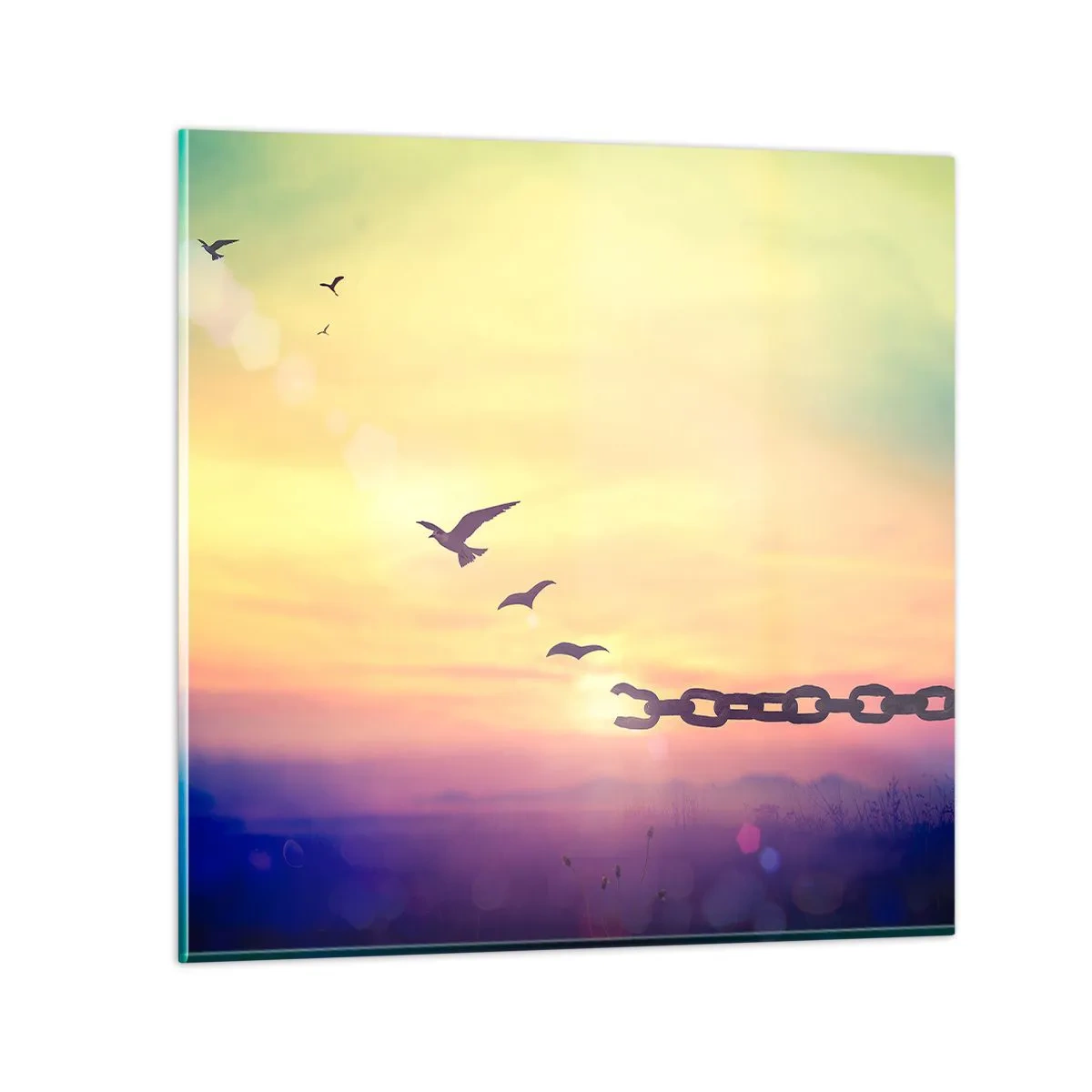 Cuadro sobre vidrio - Impresiones sobre Vidrio - Victoria de la libertad - 50x50 cm