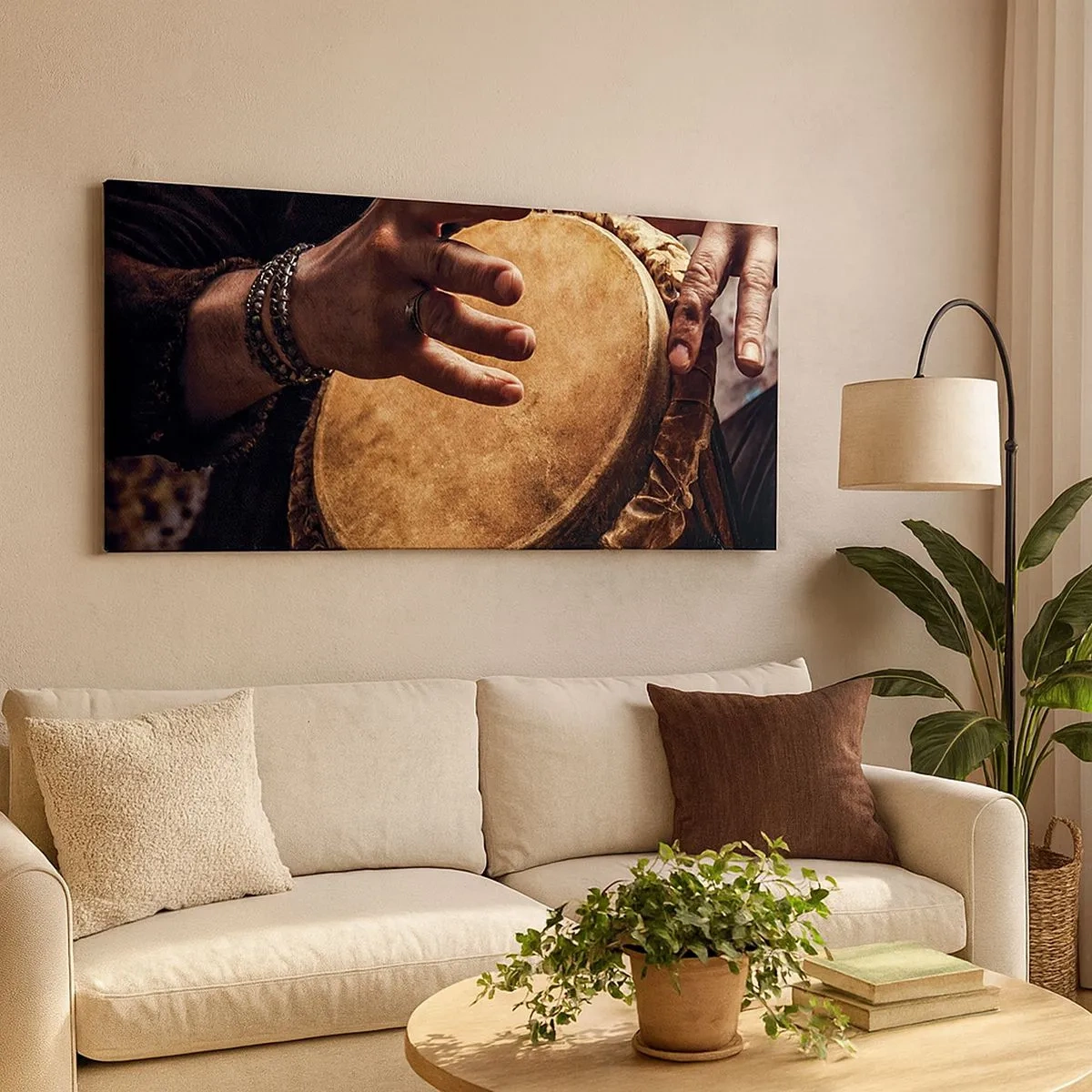 Cuadro sobre lienzo - Impresión de Imagen - En el ritmo del corazón - 100x40 cm