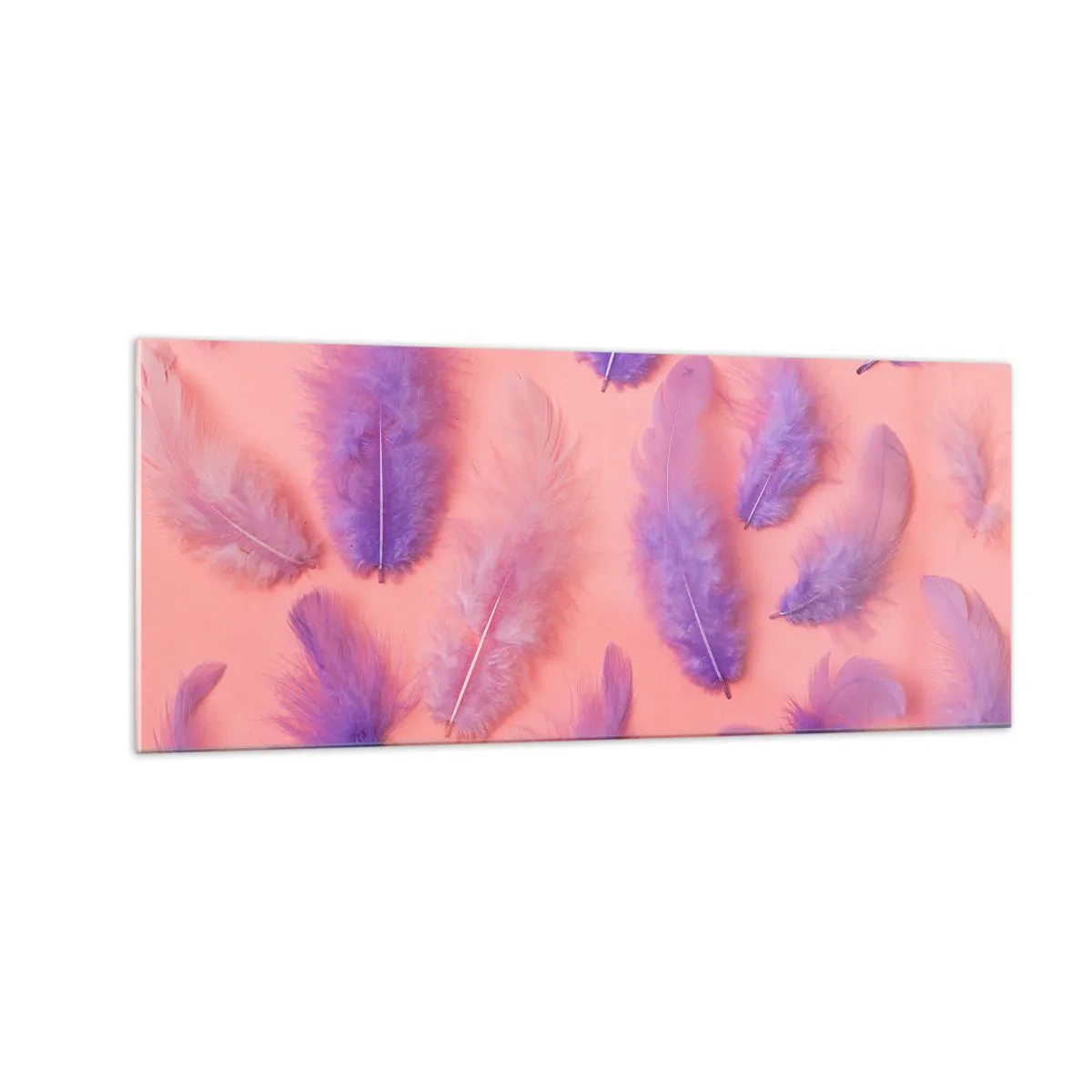 Cuadro sobre vidrio - Impresiones sobre Vidrio - Un pájaro lila del deseo - 100x40 cm