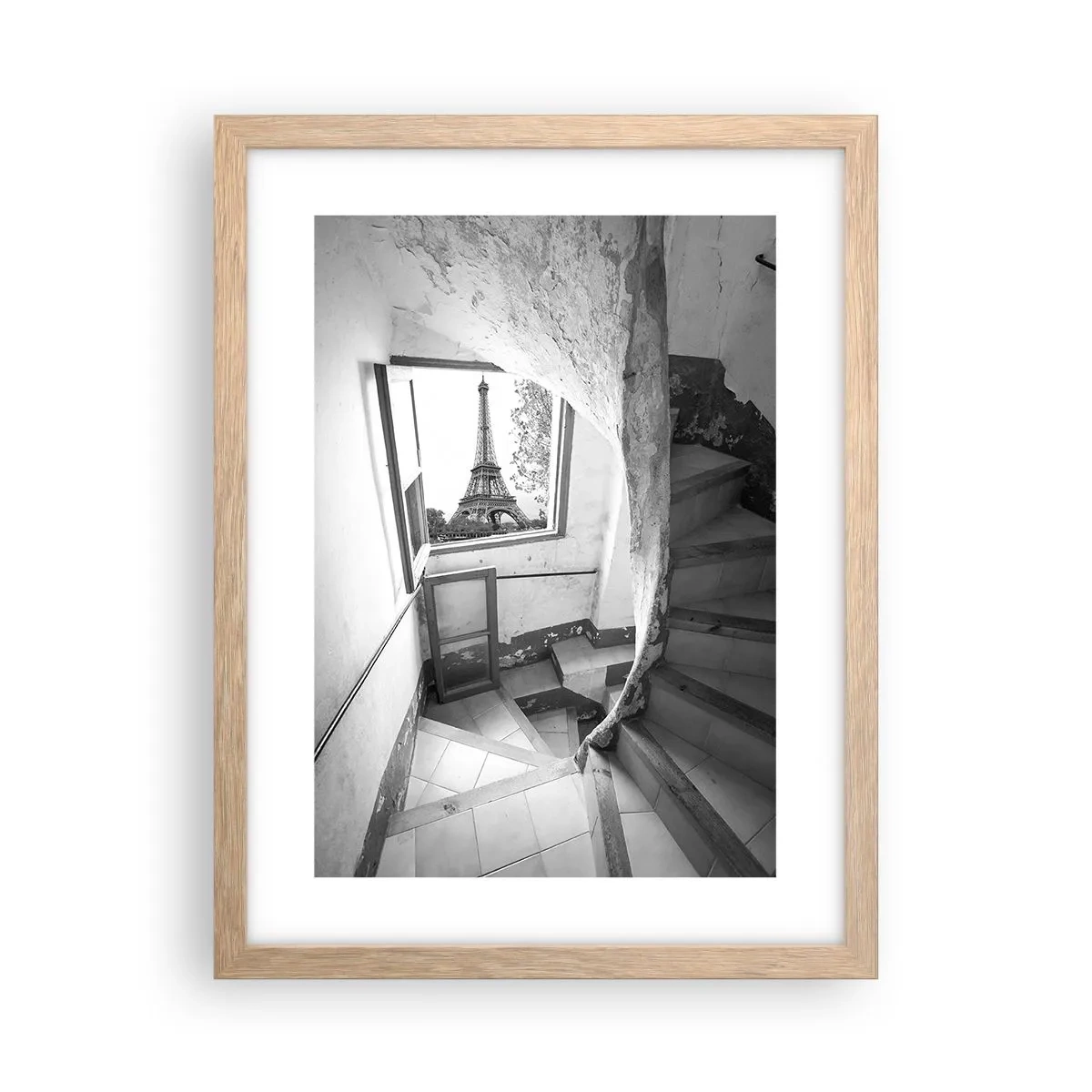 Póster en marco roble claro - ¡Qué vistas! - 30x40 cm