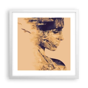Póster en marco blanco - Hermosa por naturaleza - 40x40 cm