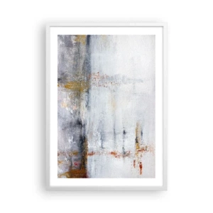 Póster en marco blanco - Tras una cortina de aire - 50x70 cm