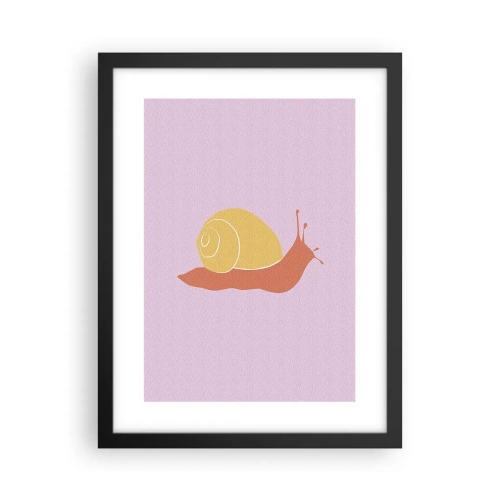 Póster en marco negro - No hay prisa - 30x40 cm