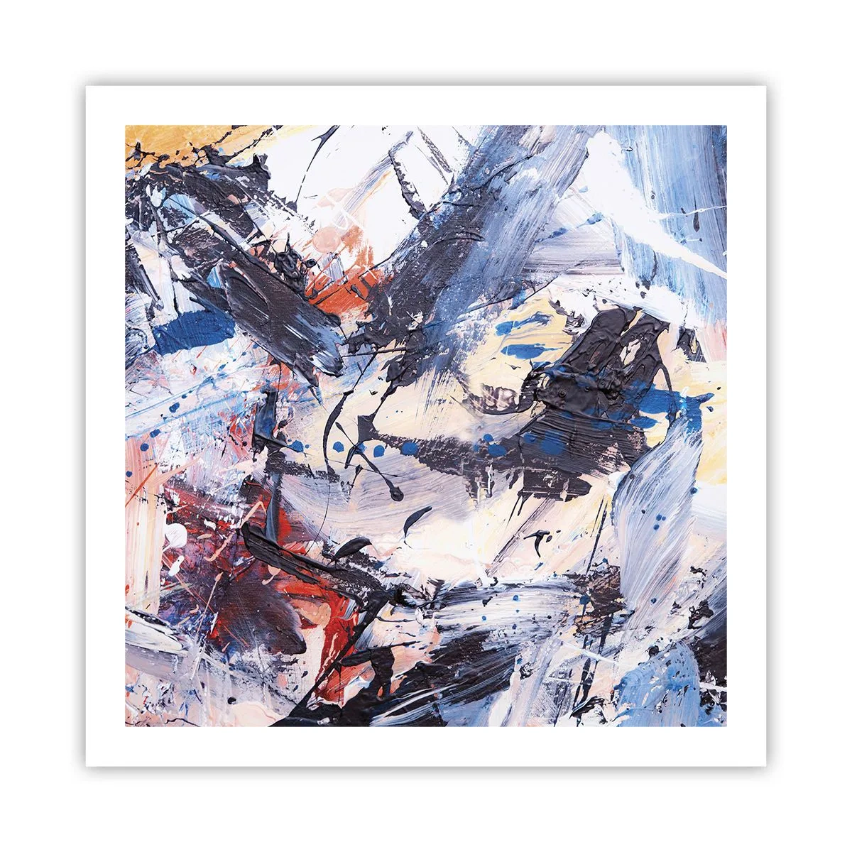 Póster - Danza loca de la abstracción - 60x60 cm