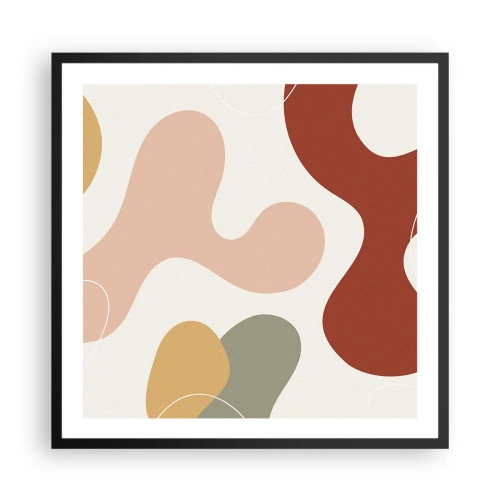 Póster en marco negro - La esencia de la pintura - 60x60 cm