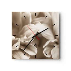 Reloj de pared - Reloj de vidrio - Suave como una sonrisa - 40x40 cm
