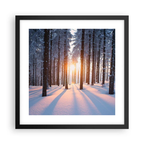 Póster en marco negro - Claramente en blanco y negro - 40x40 cm