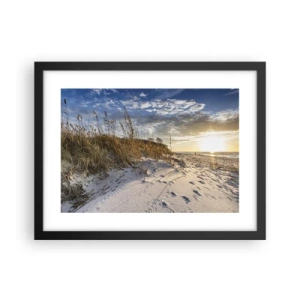 Póster en marco negro - Invitación a un paseo - 40x30 cm