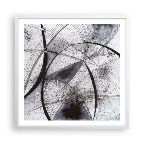 Póster en marco blanco - Fantasía futurista - 60x60 cm