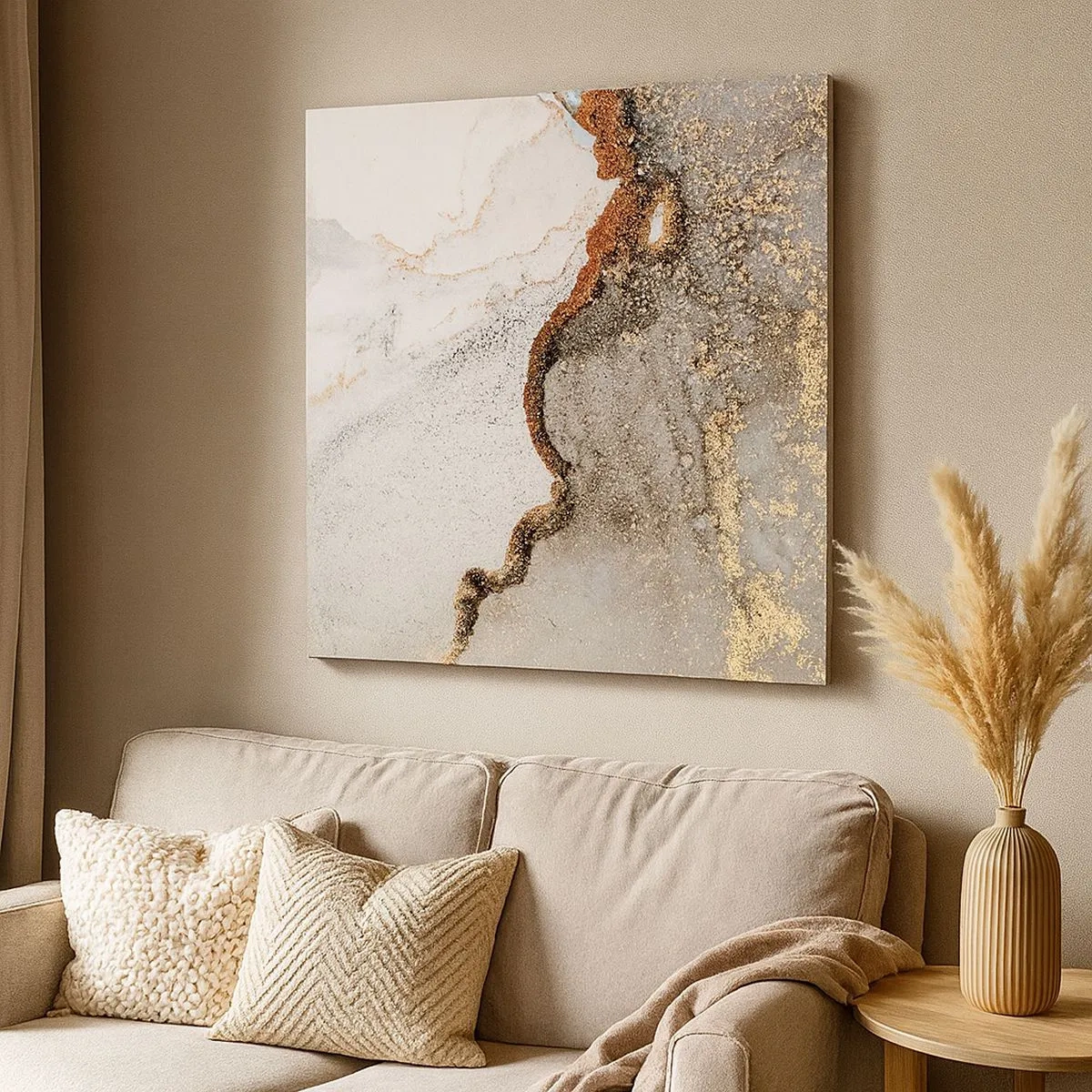 Cuadro sobre lienzo - Impresión de Imagen - En la frontera de los colores - 30x30 cm