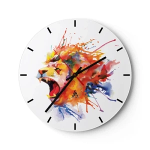 Reloj de pared - Reloj de vidrio - Estallar de ira  - 40x40 cm
