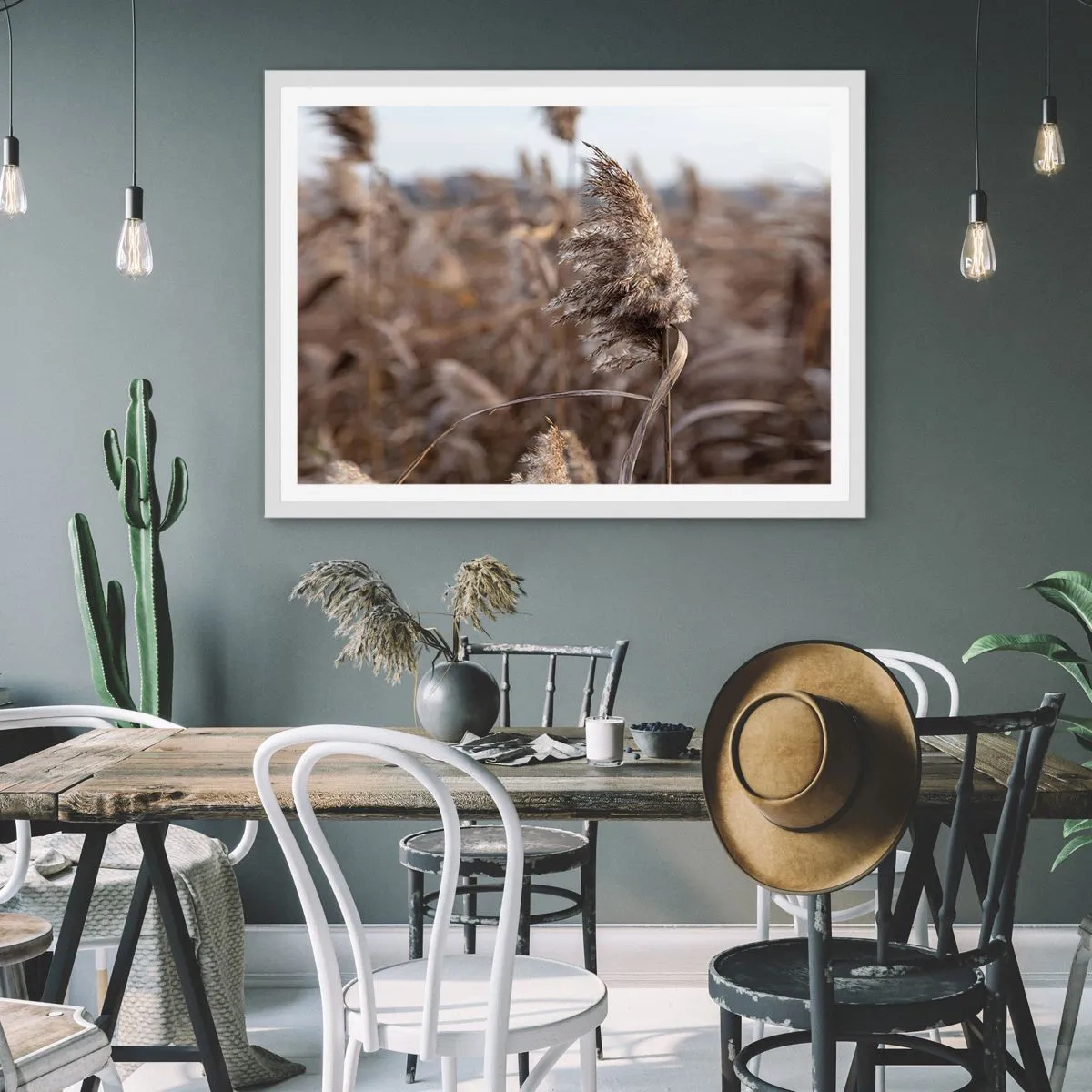 Póster en marco blanco - Es hora de volar con el viento - 50x40 cm