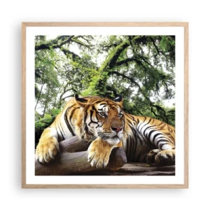 Póster en marco roble claro - Atentamente - 60x60 cm