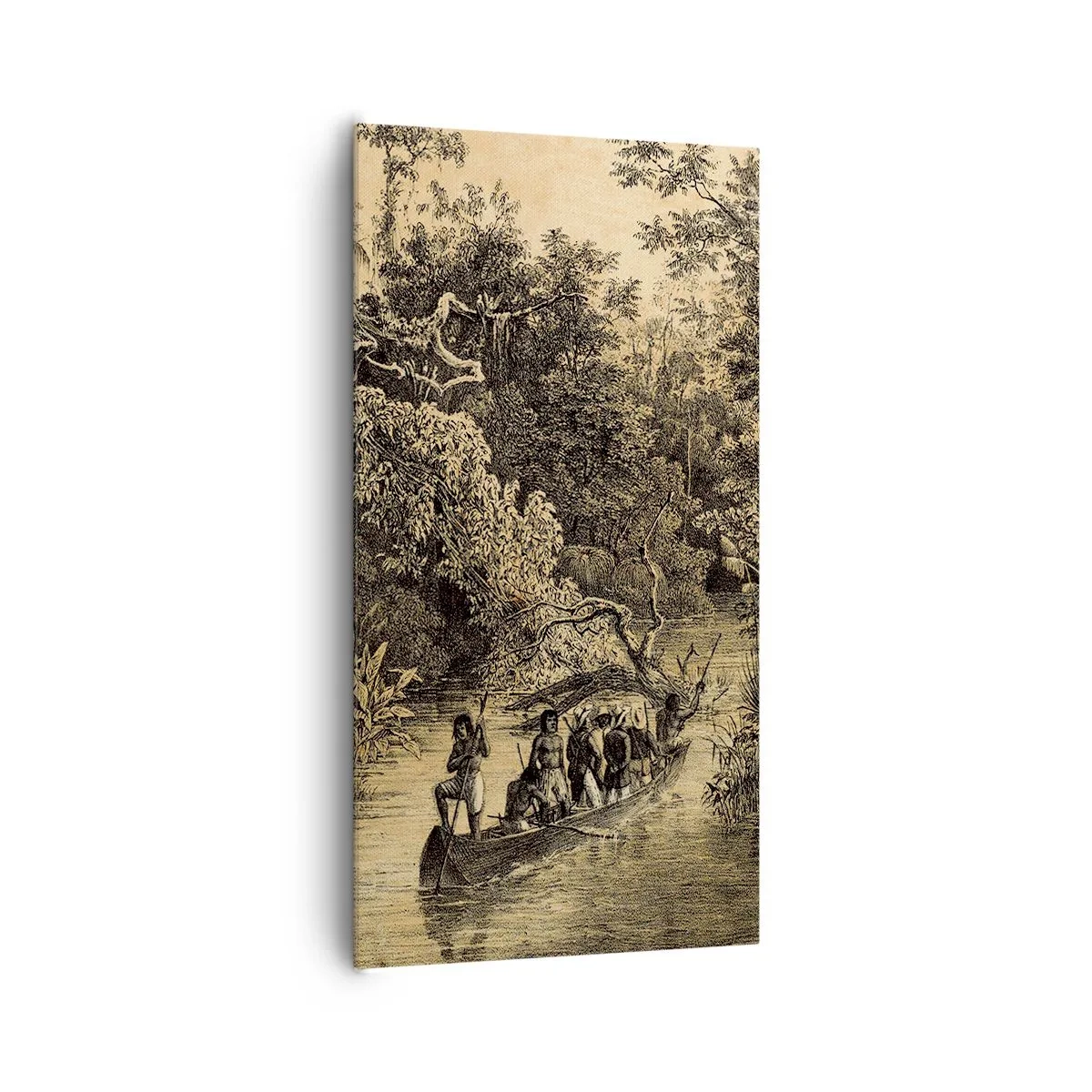 Cuadro sobre lienzo - Impresión de Imagen - Expedición a la fuente - 65x120 cm