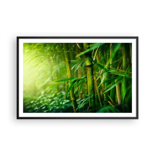 Póster en marco negro - Conocer el propio verdor - 91x61 cm