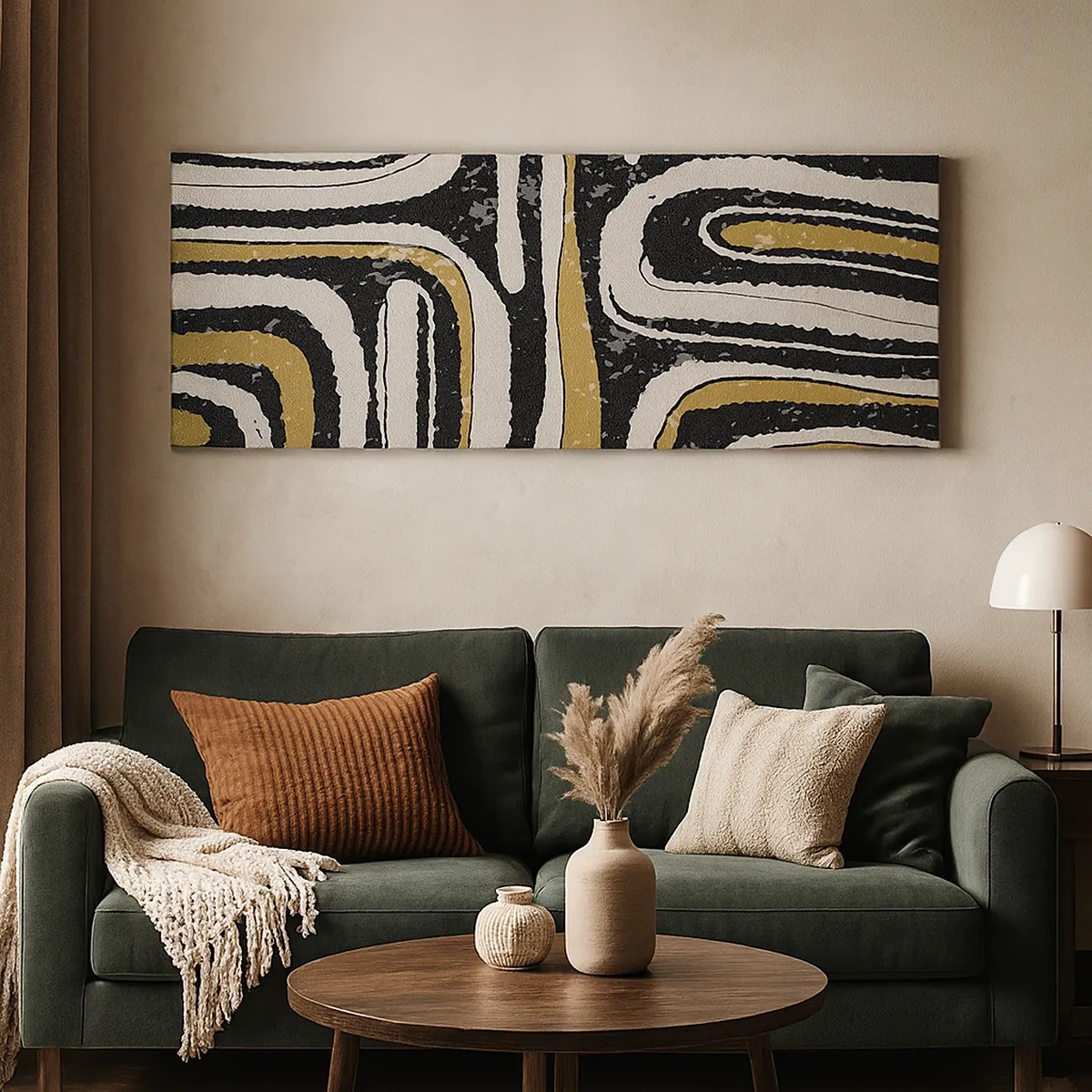 Cuadro sobre lienzo - Impresión de Imagen - Composición: tramos y callejones - 30x30 cm