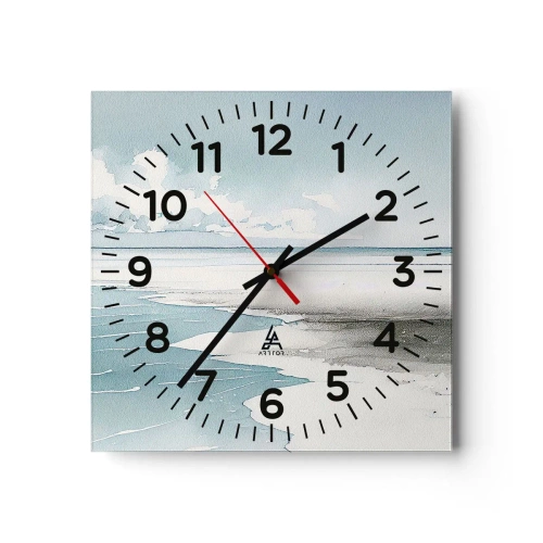 Reloj de pared - Reloj de vidrio - Suave marea otoñal - 40x40 cm