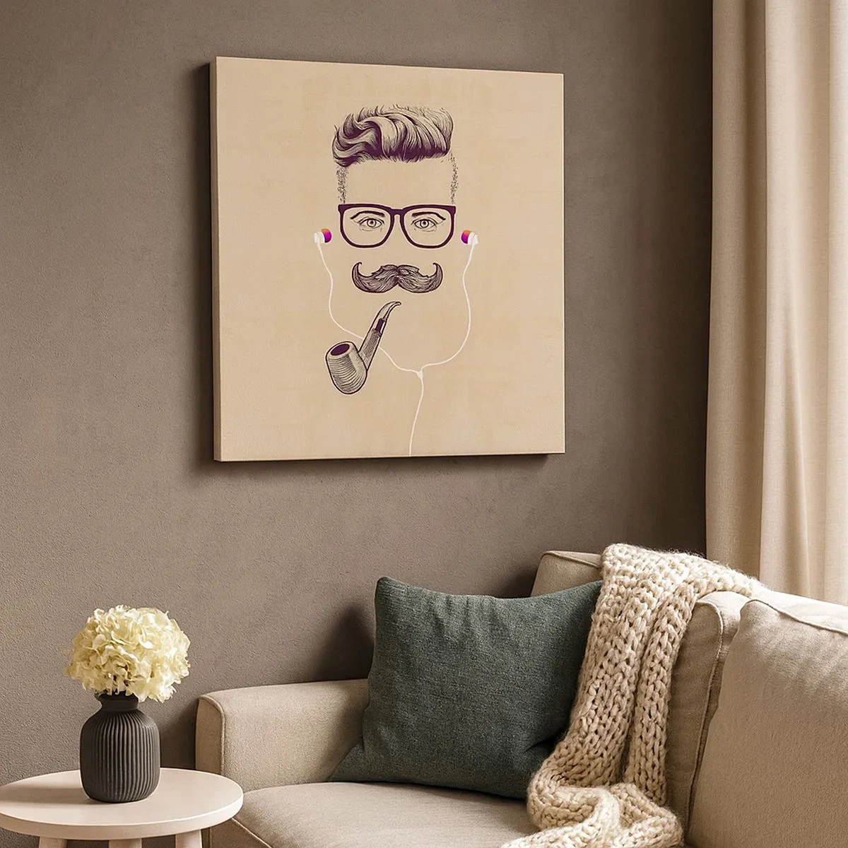 Cuadro sobre lienzo - Impresión de Imagen - Moda masculina - 30x30 cm