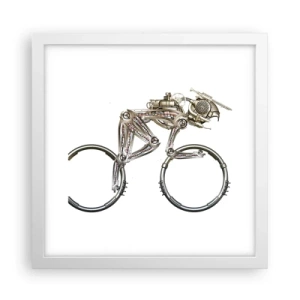 Póster en marco blanco - Una magnífica máquina - 30x30 cm