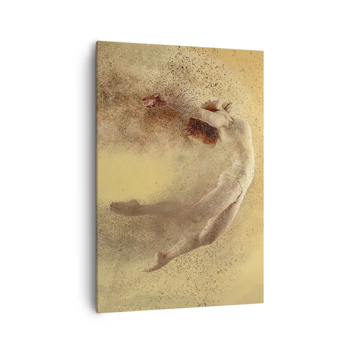 Cuadro sobre lienzo - Impresión de Imagen - Una figura en movimiento dinámico con efecto de desintegración. - 70x100cm - En una exaltación danzante - Decoración de pared moderna para salón y dormitorio ARTTOR