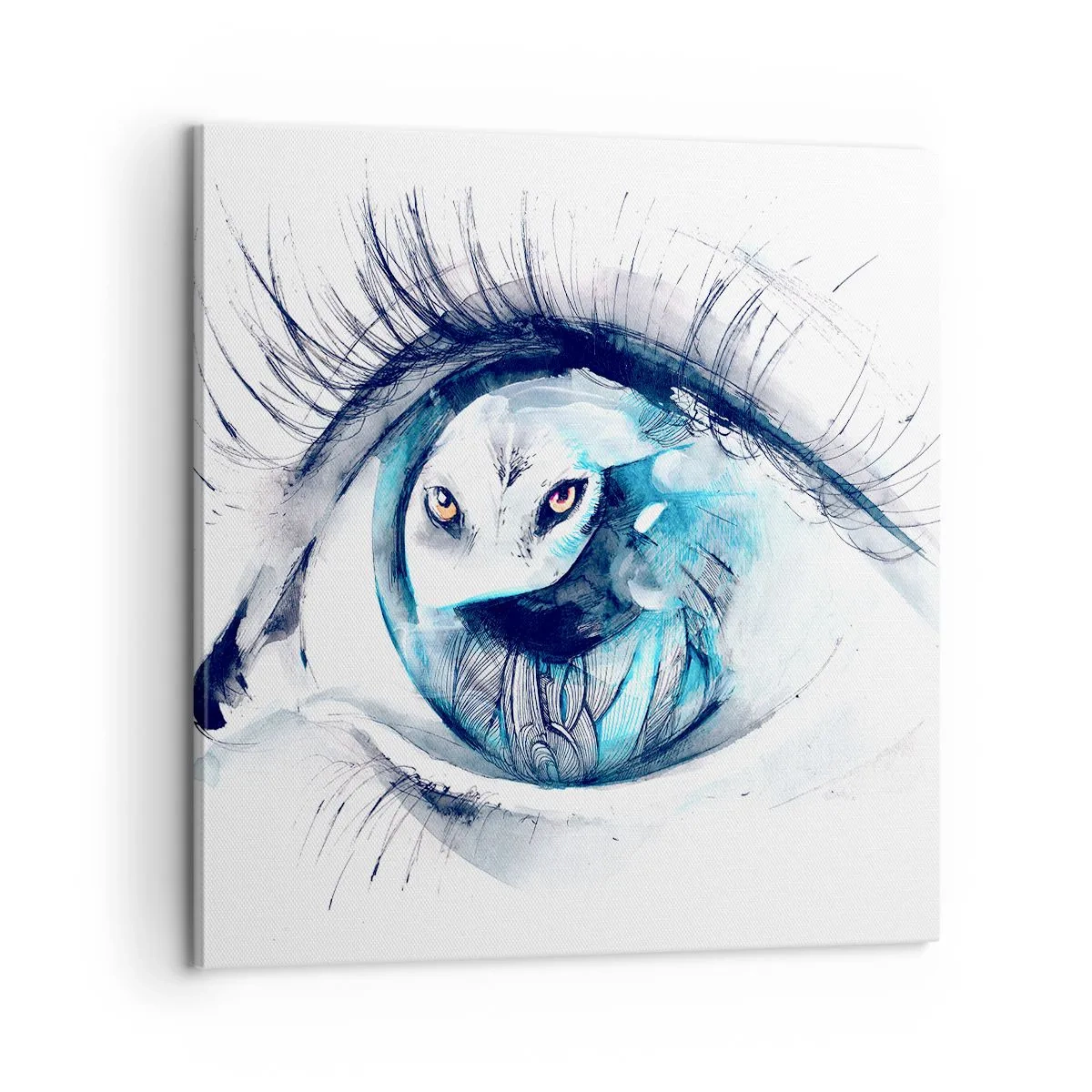 Cuadro sobre lienzo - Impresión de Imagen - Ojo con la naturaleza - 60x60 cm
