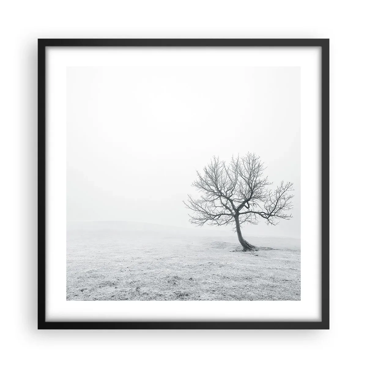 Póster en marco negro - Contra la nada - 50x50 cm