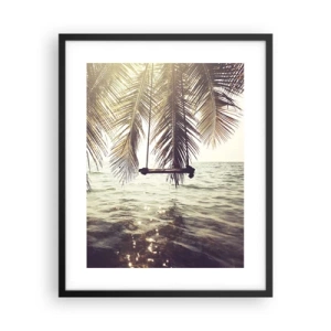 Póster en marco negro - Columpiar la imaginación - 40x50 cm