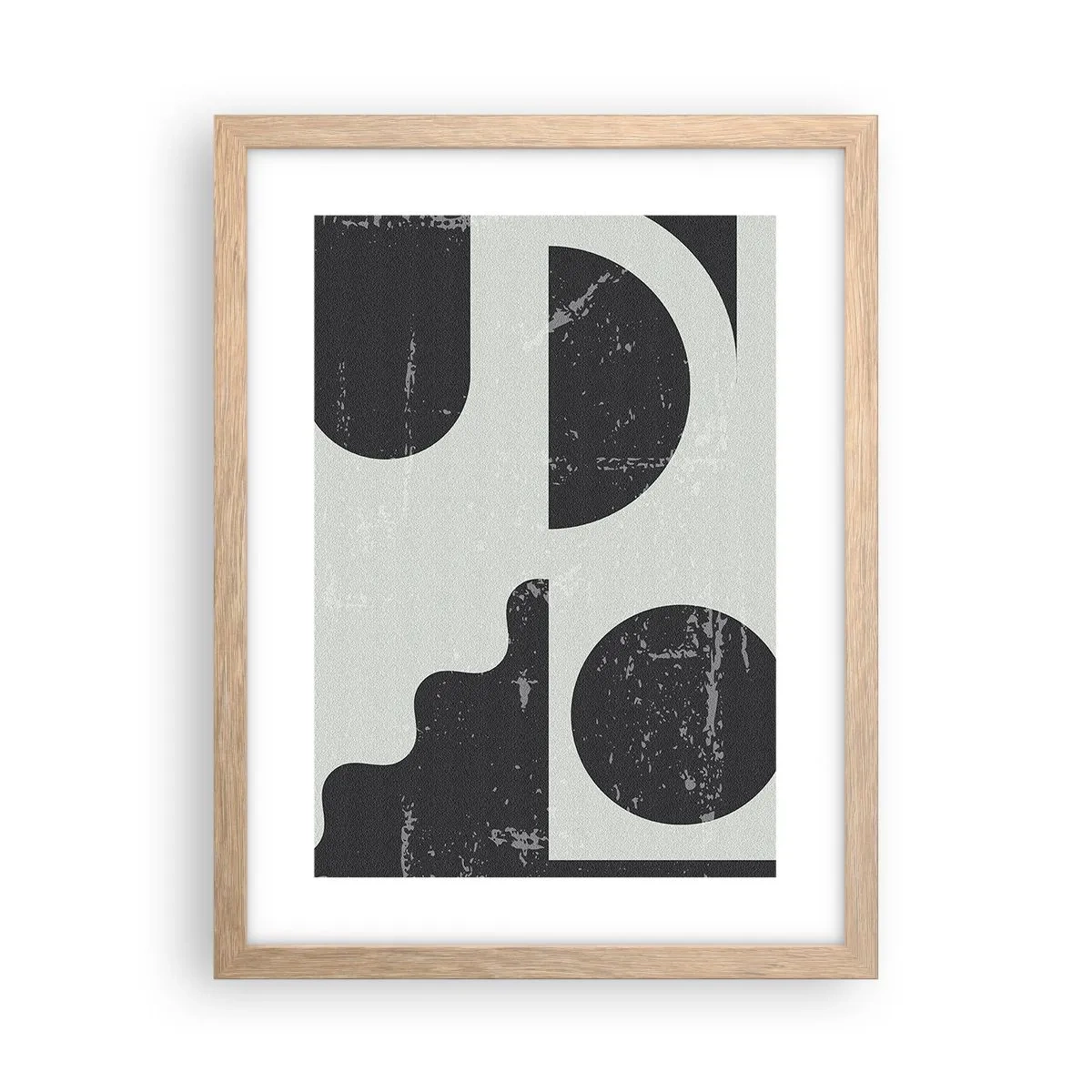 Póster en marco roble claro - Composición arriba y abajo - 30x40 cm