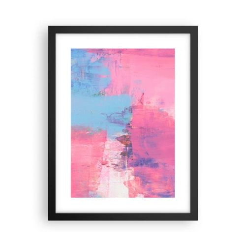 Póster en marco negro - Rosa, azul y una pizca de luz - 30x40 cm