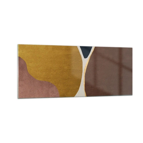 Cuadro sobre vidrio - Impresiones sobre Vidrio - Abstracción - un lugar en el espacio - 100x40 cm