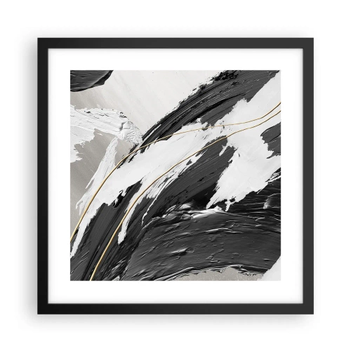 Póster en marco negro - Abstracción con estilo - 40x40 cm