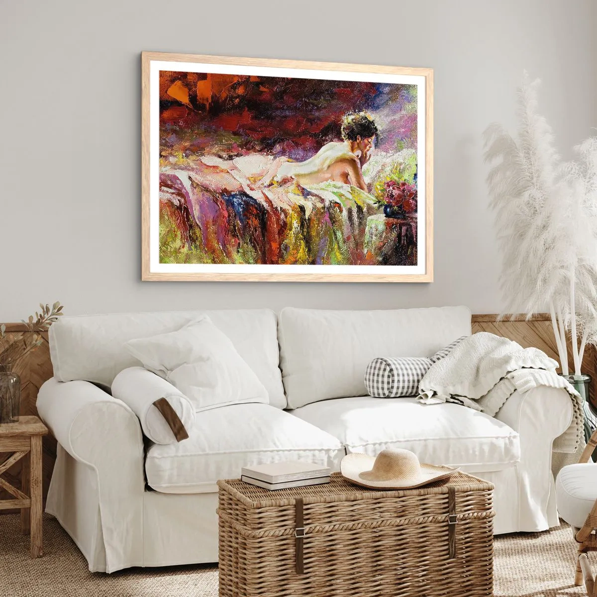 Póster en marco roble claro - Una Venus reflexiva - 50x40 cm