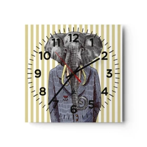 Reloj de pared - Reloj de vidrio - Elegante por naturaleza - 40x40 cm