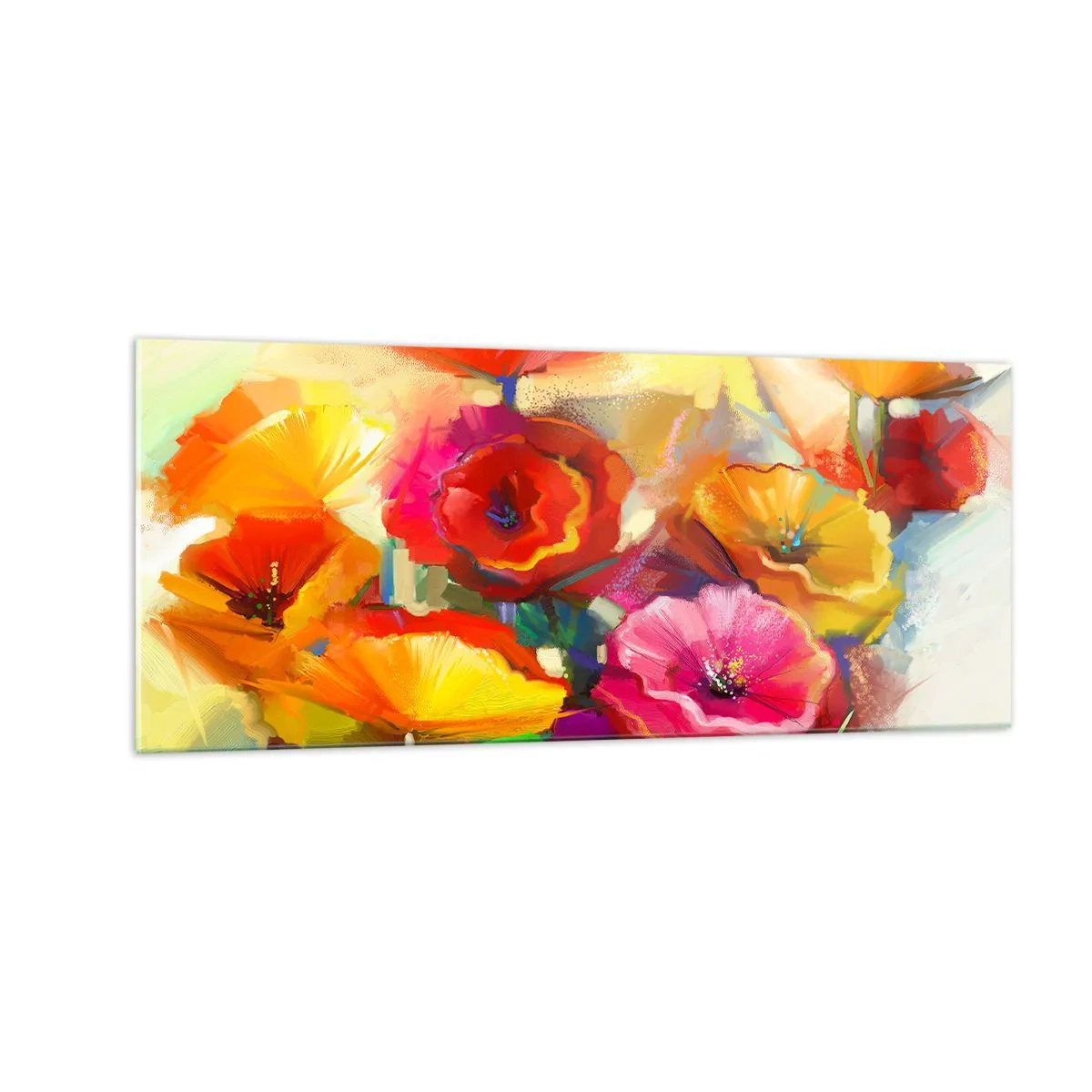 Cuadro sobre vidrio - Impresiones sobre Vidrio - No solo rojo - 100x40 cm