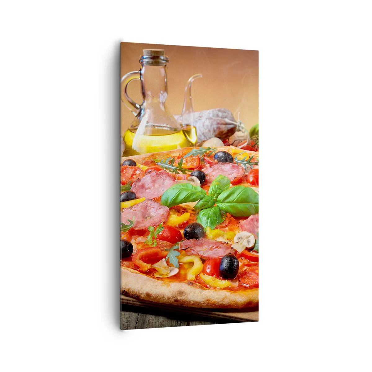 Cuadro sobre lienzo - Impresión de Imagen - Con un verdadero sabor italiano - 65x120 cm