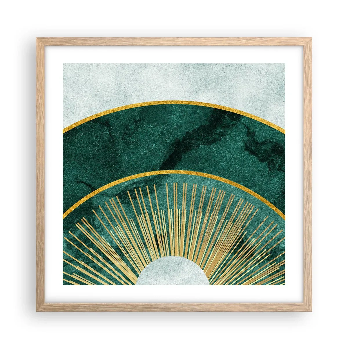 Póster en marco roble claro - Un sistema solar diferente - 50x50 cm