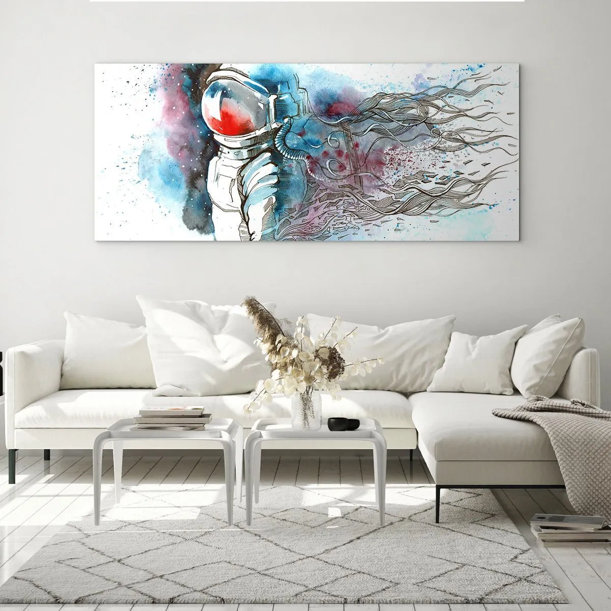 Cuadro sobre vidrio - Impresiones sobre Vidrio - A solas con el cosmos - 100x40 cm