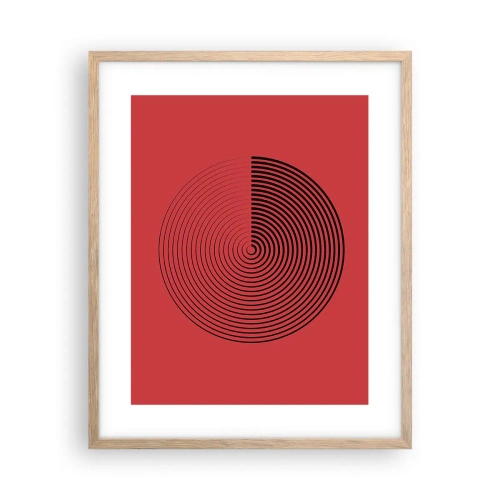 Póster en marco roble claro - Movimiento circular - 40x50 cm