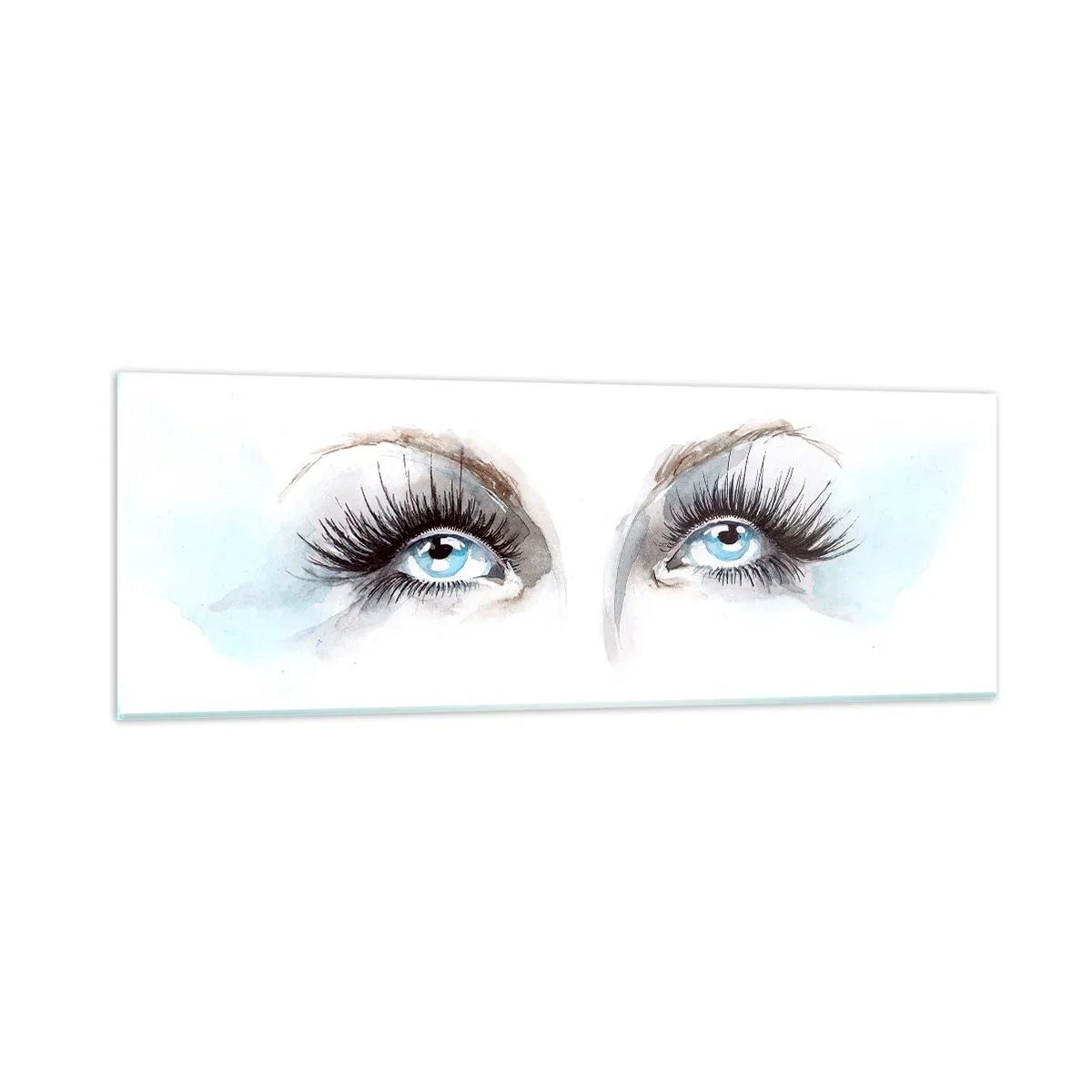 Cuadro sobre vidrio - Impresiones sobre Vidrio - ¿Los ojos de un ángel? - 90x30 cm